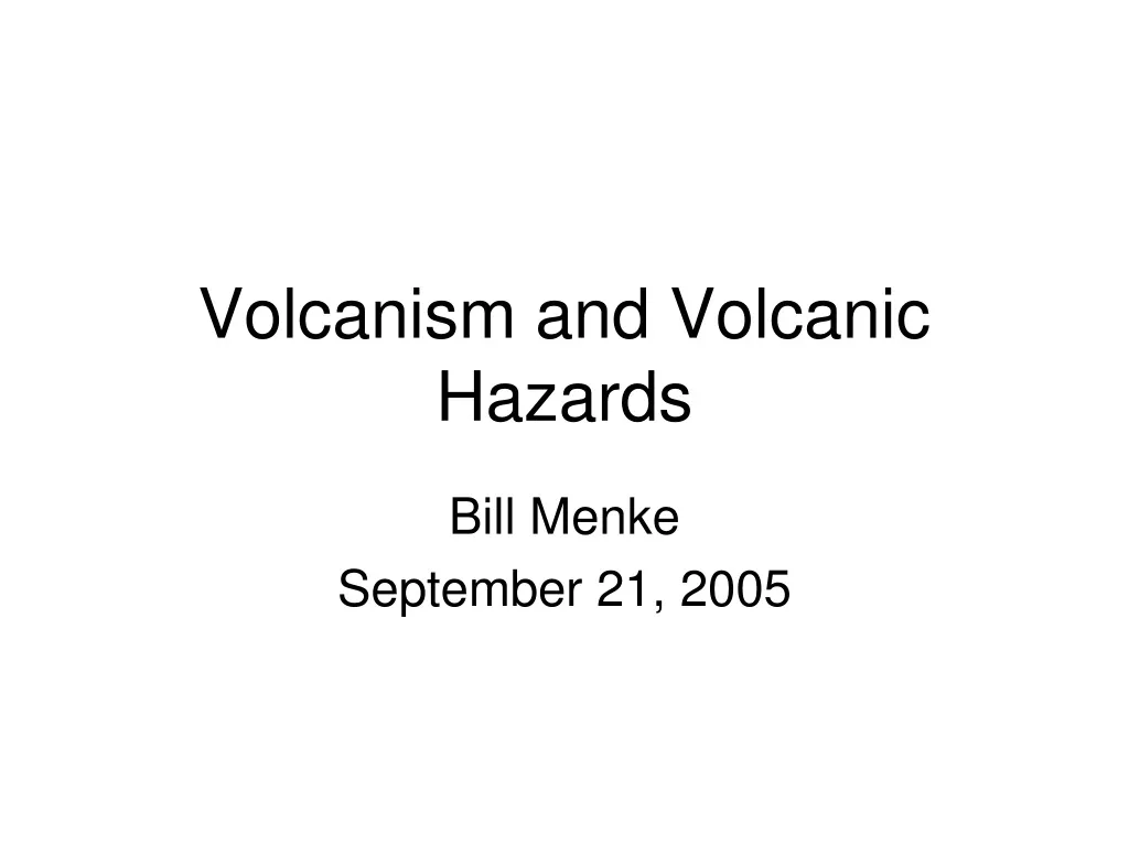 volcanism and volcanic hazards