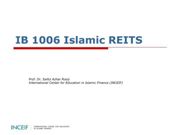IB 1006 Islamic REITS