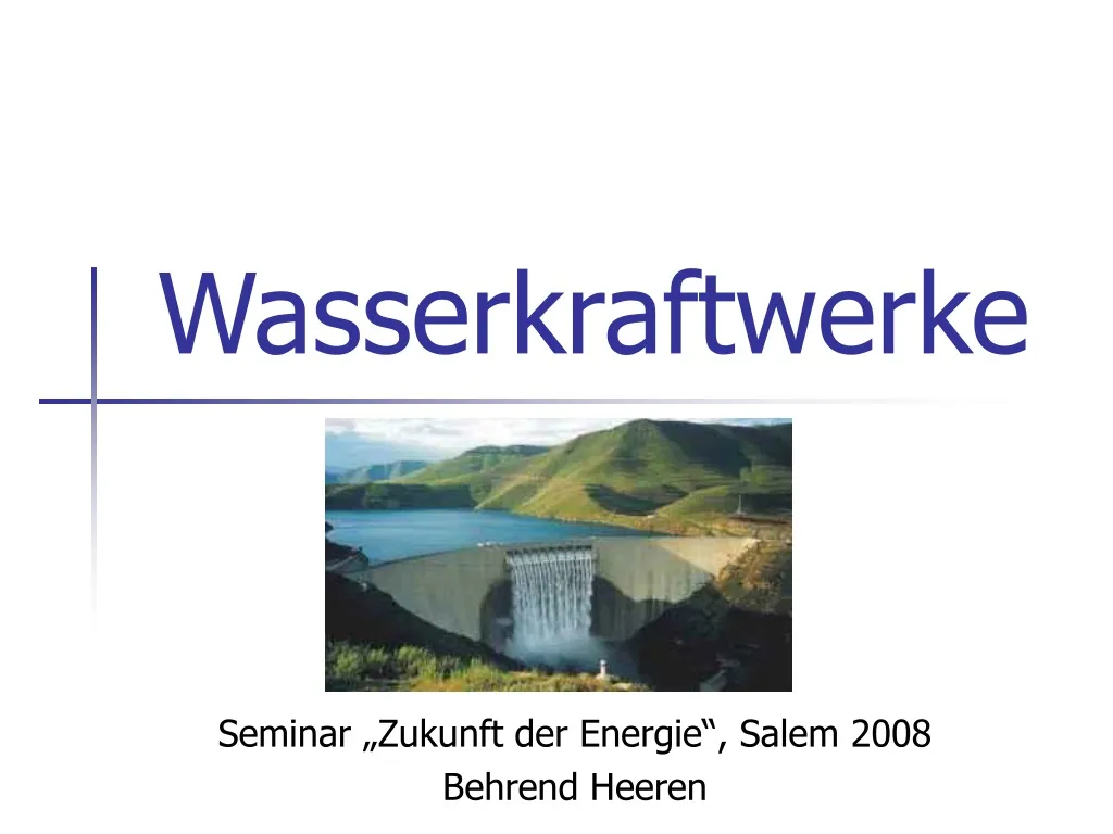 wasserkraftwerke