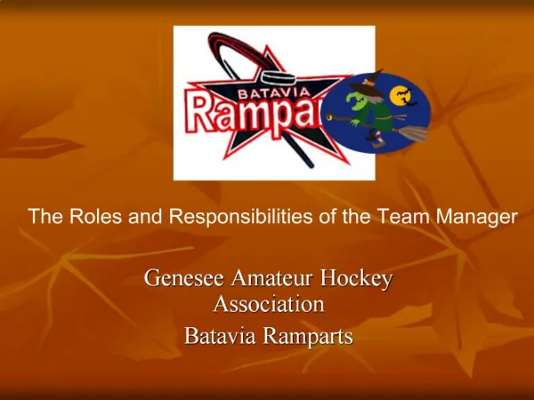 Genesee Amateur Hockey Association Batavia Ramparts