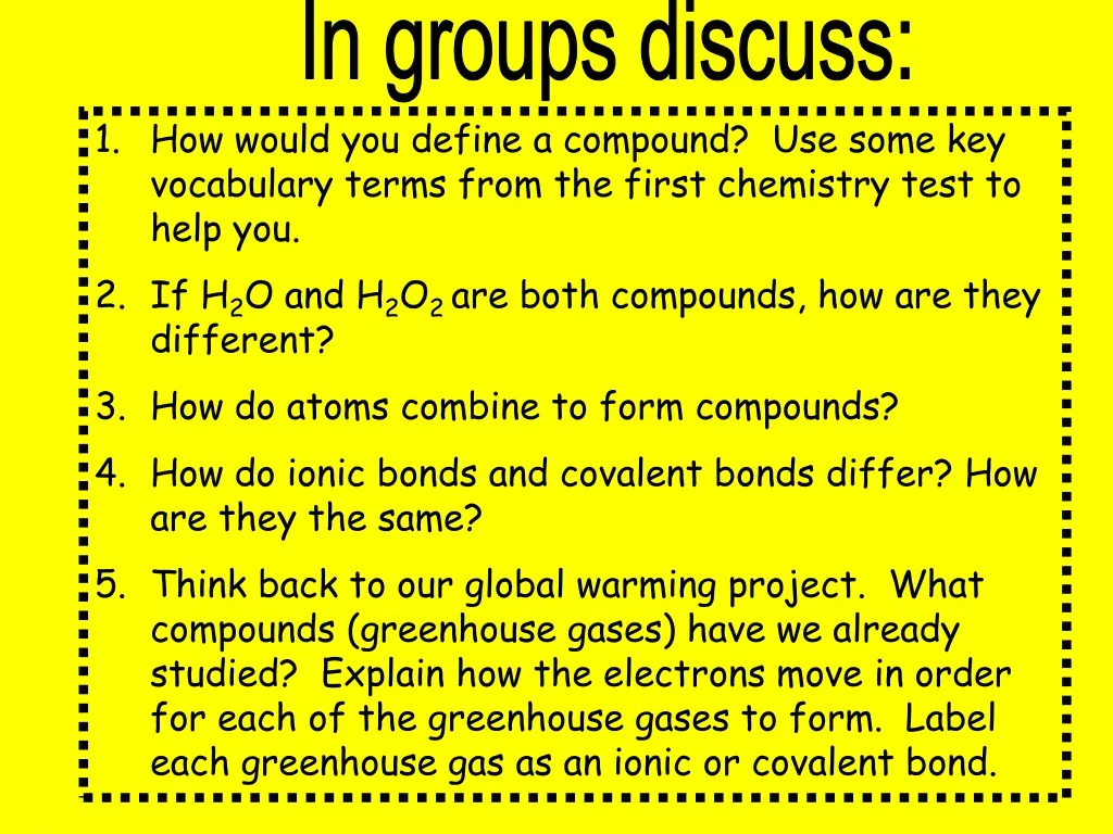 in groups discuss
