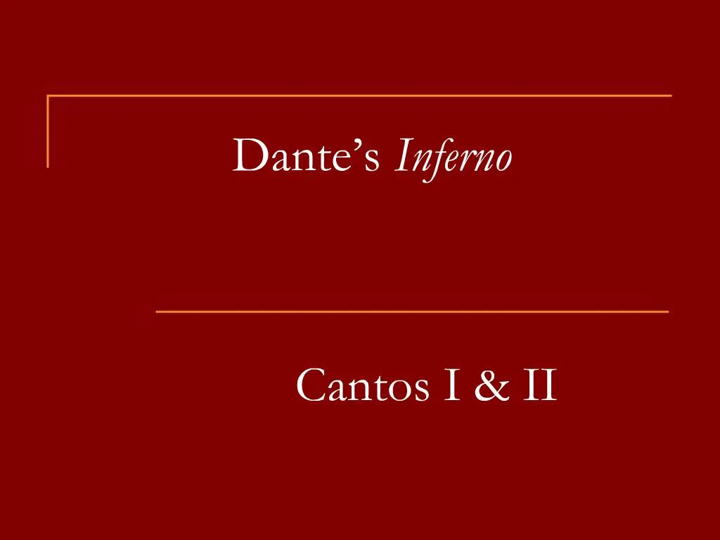 PPT - Dante's Inferno: Political Background PowerPoint