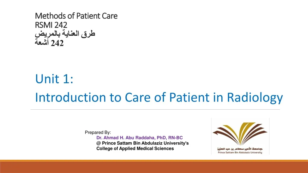 methods of patient care rsmi 242 242