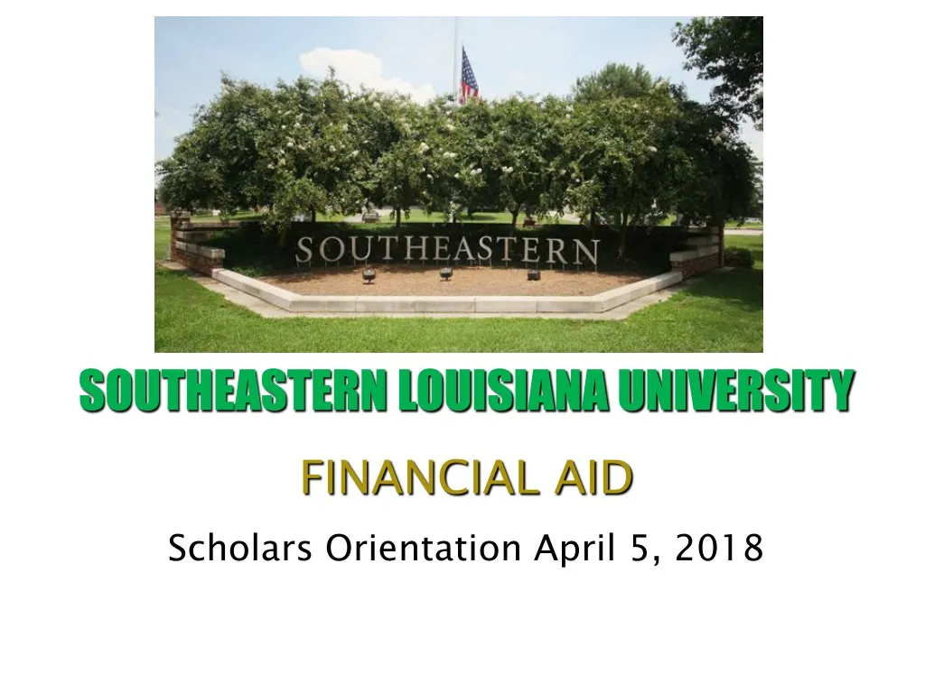 southeastern louisiana university financial