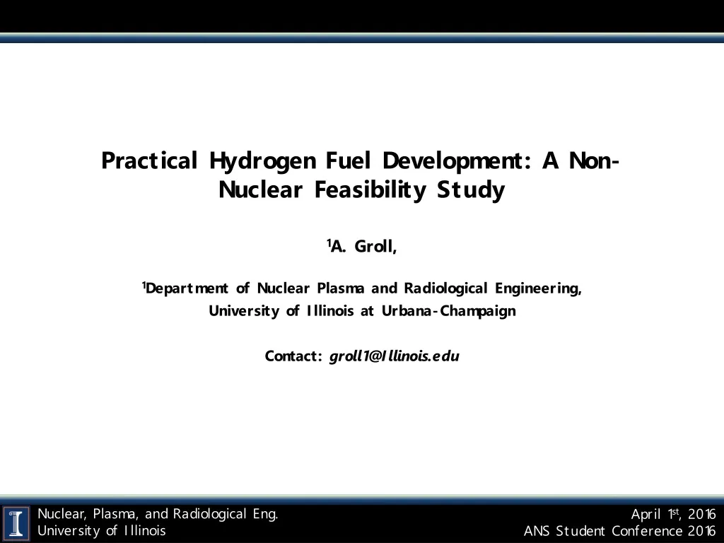 practical hydrogen fuel development a non nuclear feasibility study
