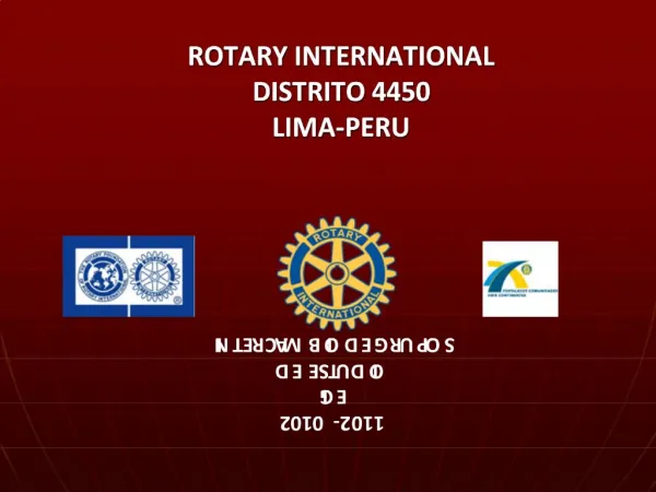 ROTARY INTERNATIONAL DISTRITO 4450 LIMA-PERU