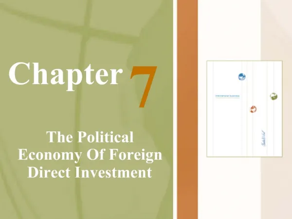 The Political Economy Of Foreign Direct Investment