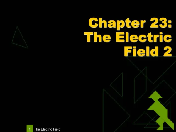 Chapter 23: The Electric Field 2