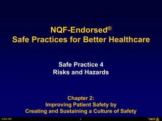 NQF-Endorsed Safe Practices for Better Healthcare - slide 1