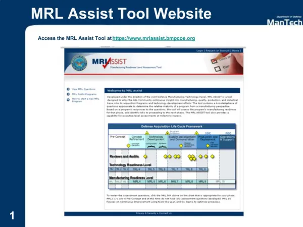 MRL Assist Tool Website