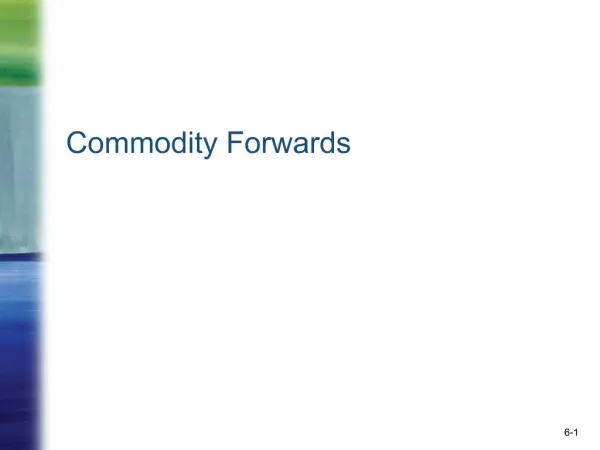 Commodity Forwards