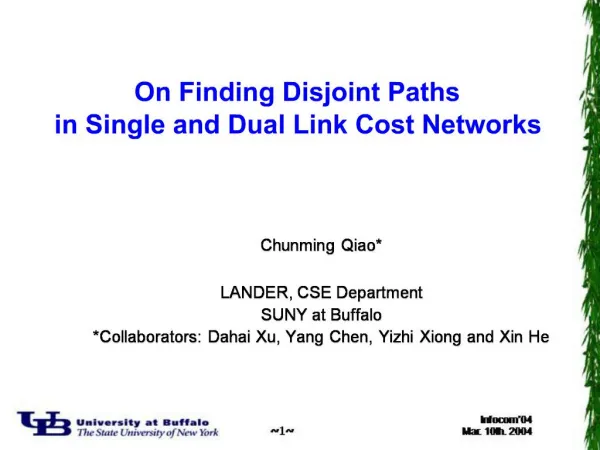 On Finding Disjoint Paths in Single and Dual Link Cost Networks