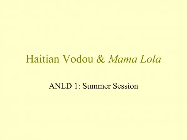 Haitian Vodou Mama Lola