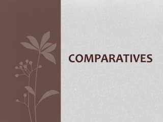 ComparatIves - slide 1