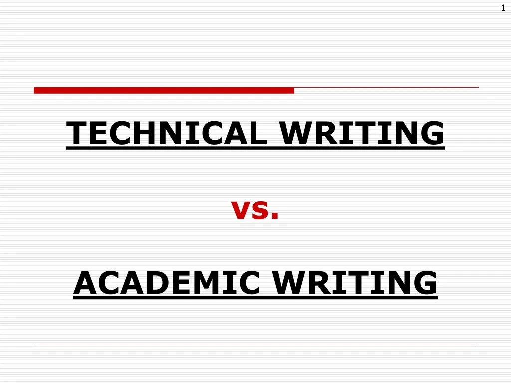 technical writing vs academic writing