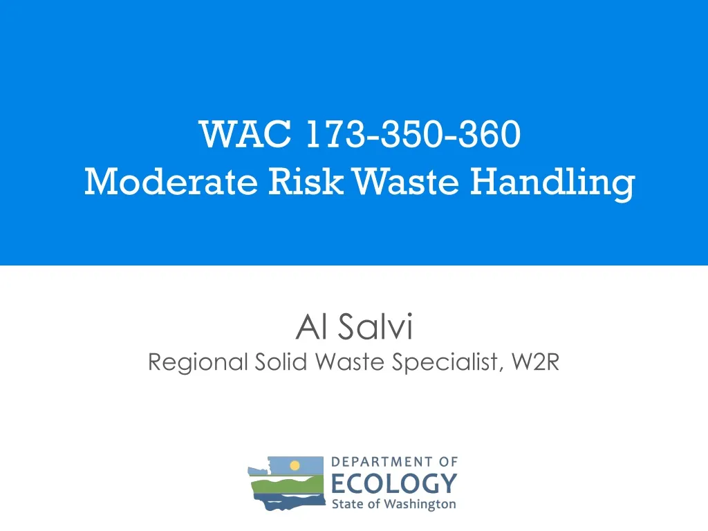 wac 173 350 360 moderate risk waste handling