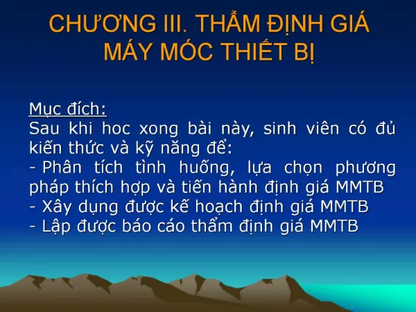 CHUONG III. THM NH GI M Y M C THIT B