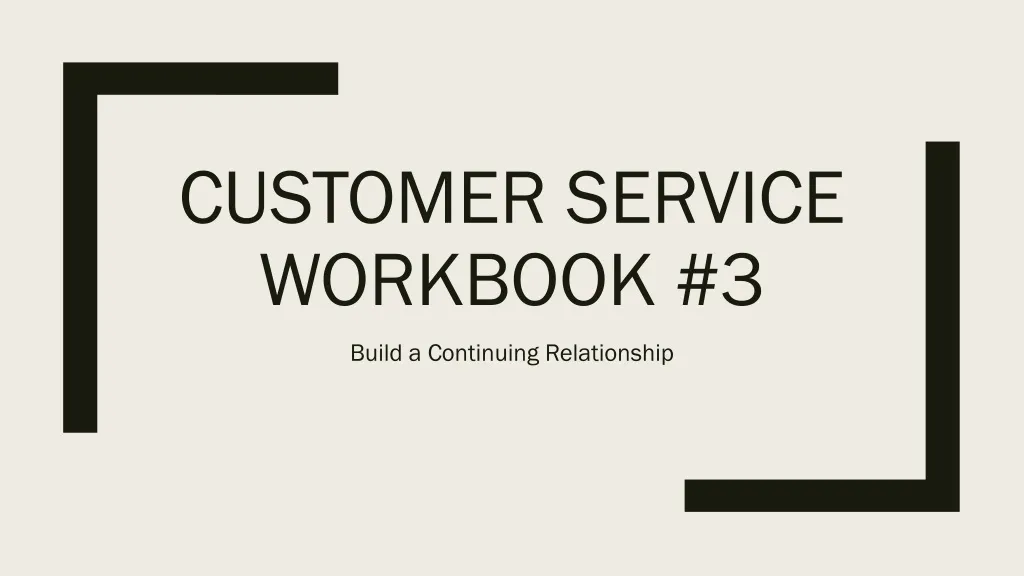 customer service workbook 3
