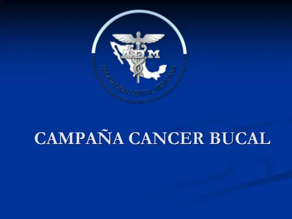 CAMPA A CANCER BUCAL