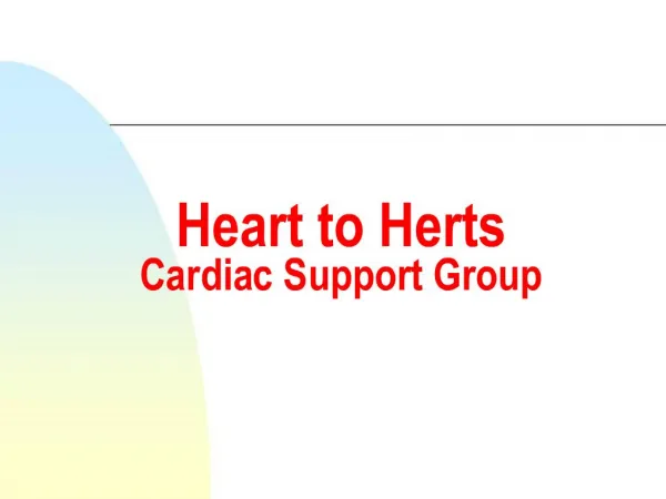 Heart to Herts Cardiac Support Group