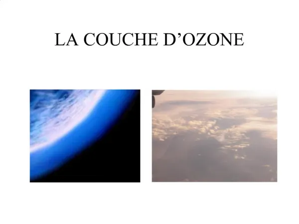 LA COUCHE D OZONE