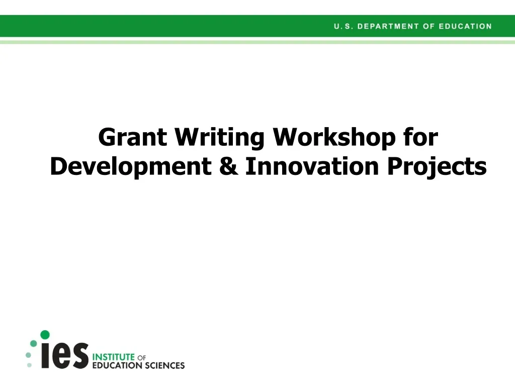 grant writing workshop for development innovation projects