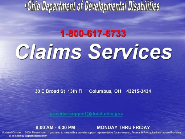 1-800-617-6733 Claims Services 30 E Broad St 13th Fl. Columbus, OH 43215-3434