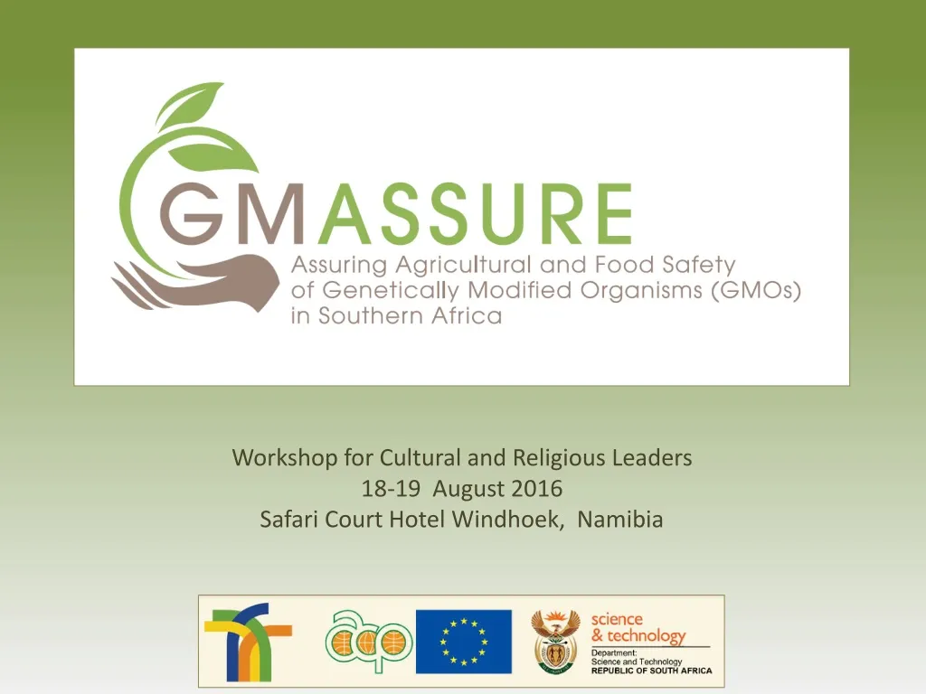 workshop for cultural and religious leaders 18 19 august 2016 safari court hotel windhoek namibia