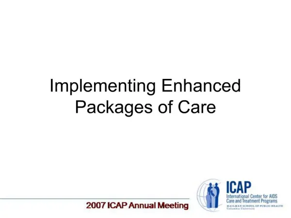 Implementing Enhanced Packages of Care
