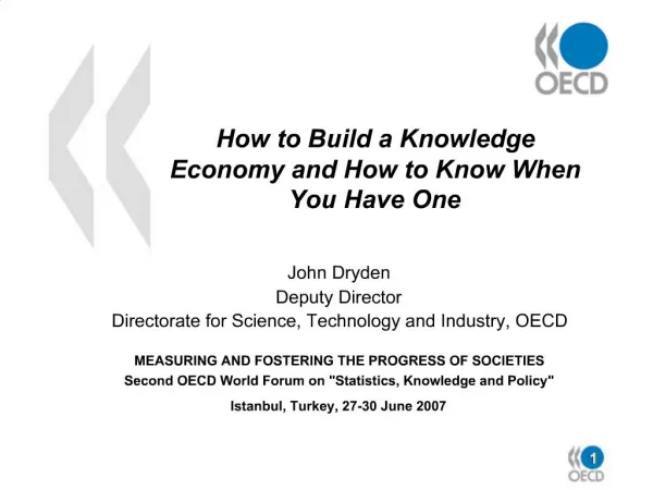 How to Build a Knowledge Economy and How to Know When You Have One