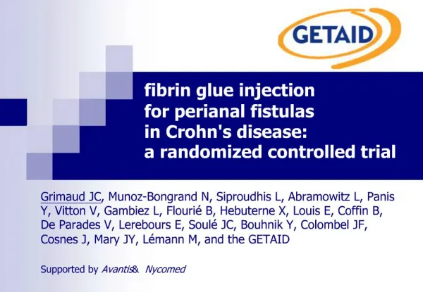 Fibrin glue injection for perianal fistulas in Crohns disease: a randomized controlled trial