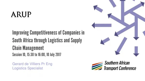 Gerard de Villiers Pr Eng Logistics Specialist