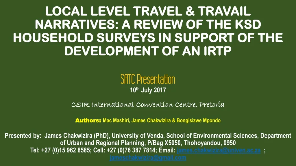 local level travel travail narratives a review