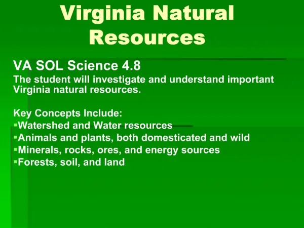 Virginia Natural Resources