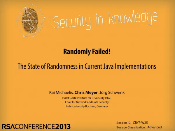 Randomly Failed! The State of Randomness in Current Java Implementations
