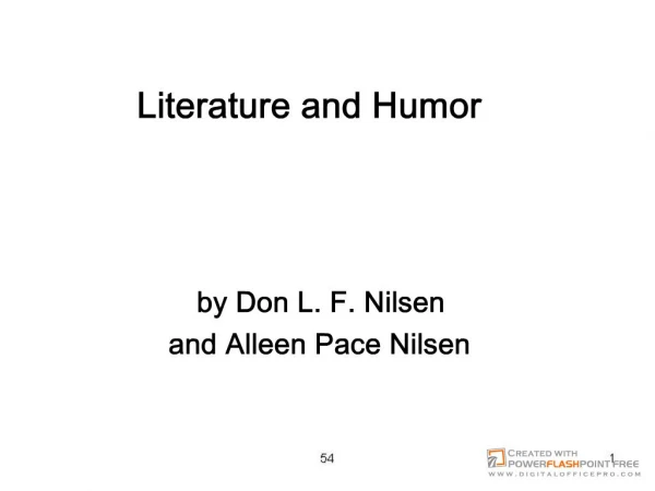 Literature and Humor