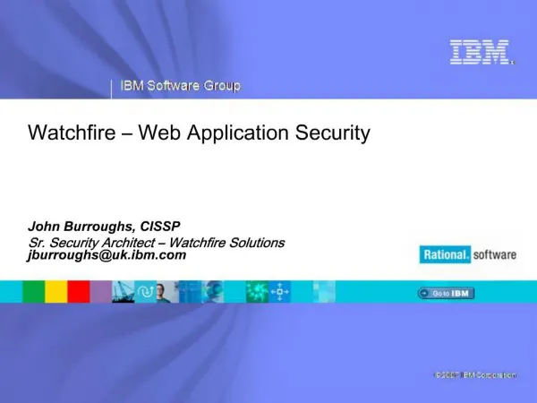 Watchfire Web Application Security