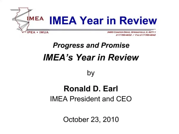 IMEA Year in Review