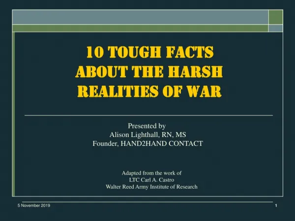 10 TOUGH Facts About THE HARSH REALITIES OF WAR