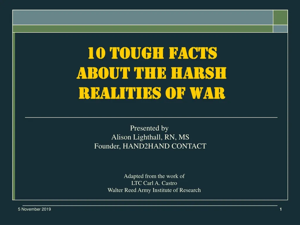 10 tough facts about the harsh realities of war