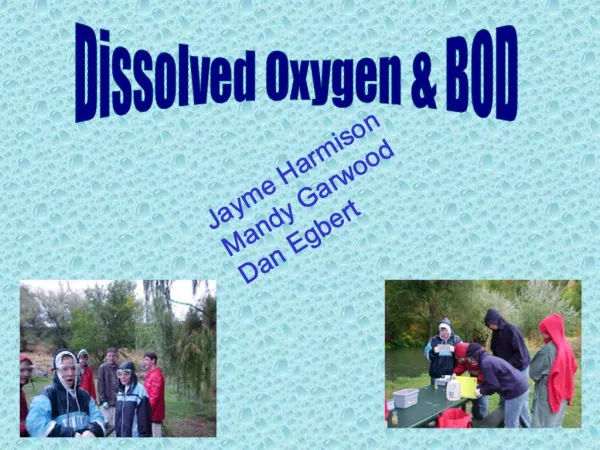 Dissolved Oxygen BOD
