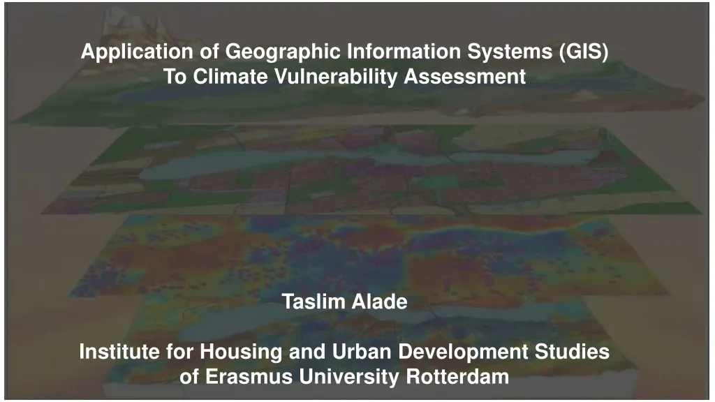 application of geographic information systems