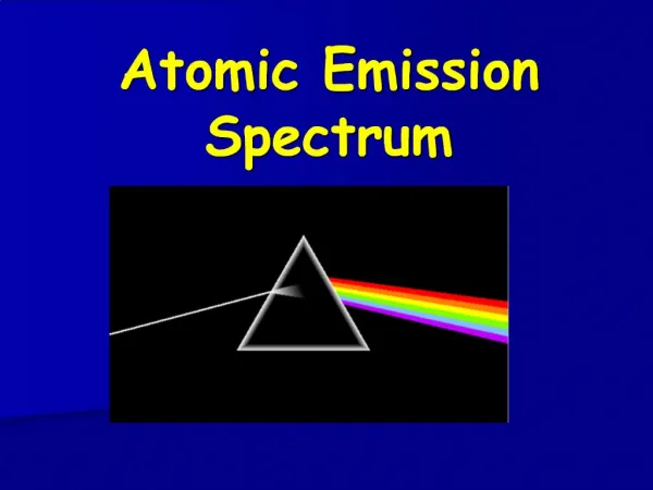 Atomic Emission Spectrum