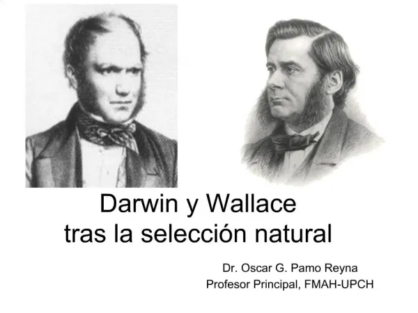 Darwin y Wallace tras la selecci n natural