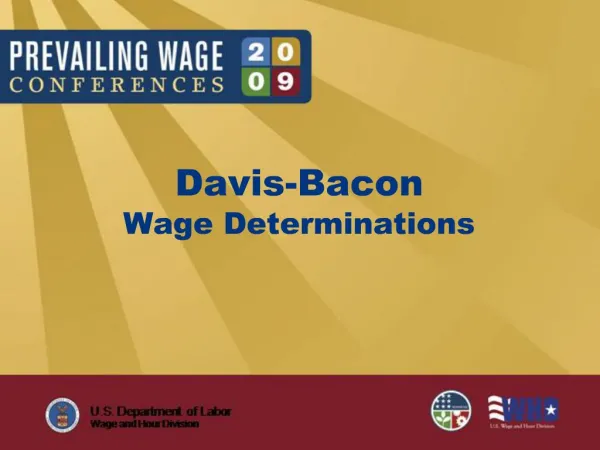 Davis-Bacon Wage Determinations