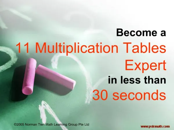 Become a 11 Multiplication Tables Expert in less than 30 seconds
