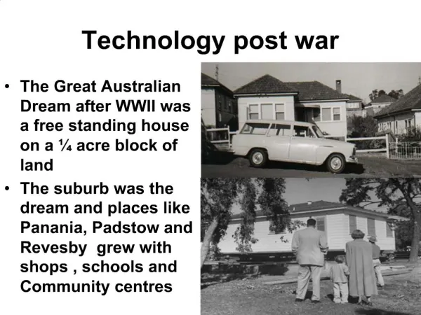 Technology post war