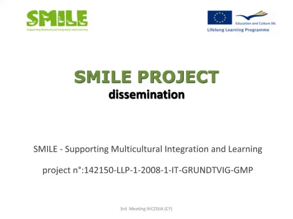 SMILE PROJECT dissemination
