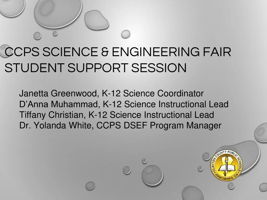 ccps science engineering fair student support session