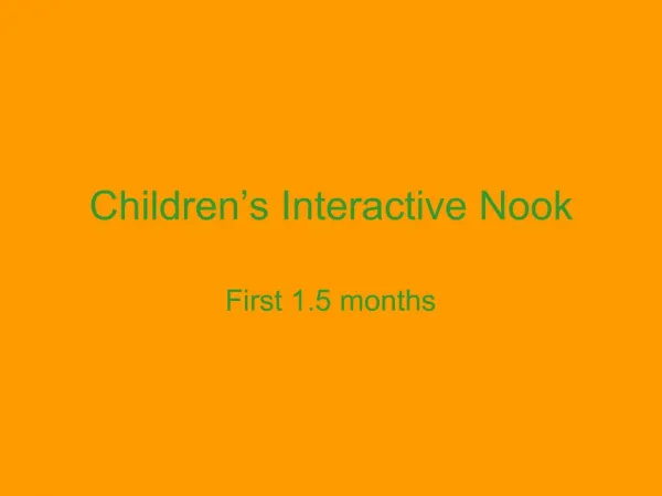 Children s Interactive Nook